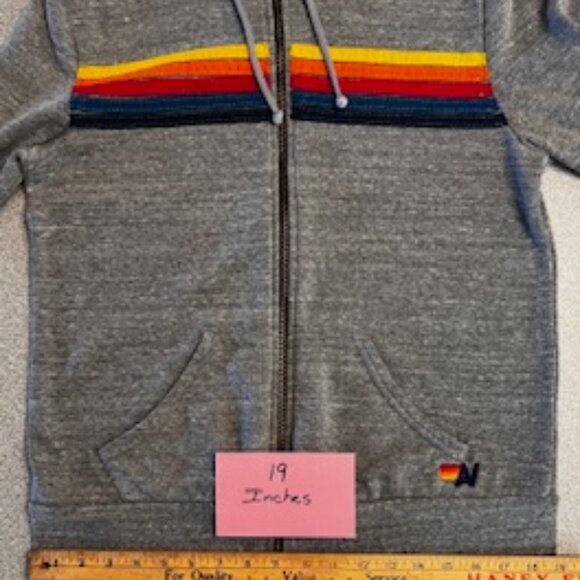 Aviator Nation 5 Stripe Hoodie - Gray - Large - Picture 5 of 11